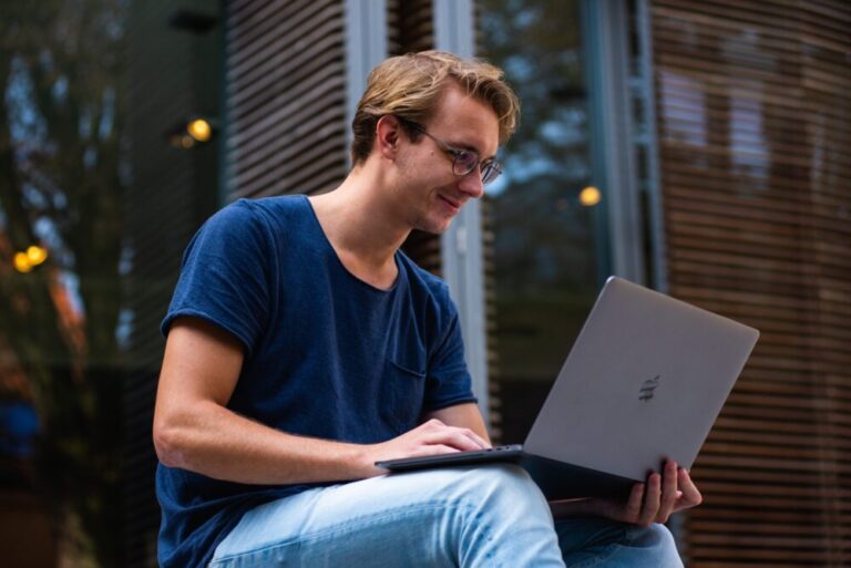 man on laptop