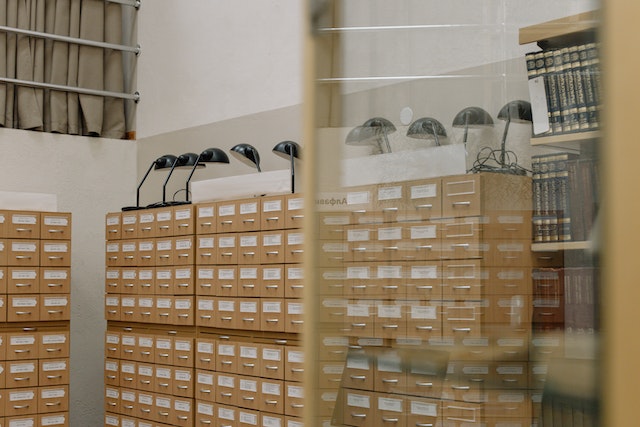 filing cabinet to store documents