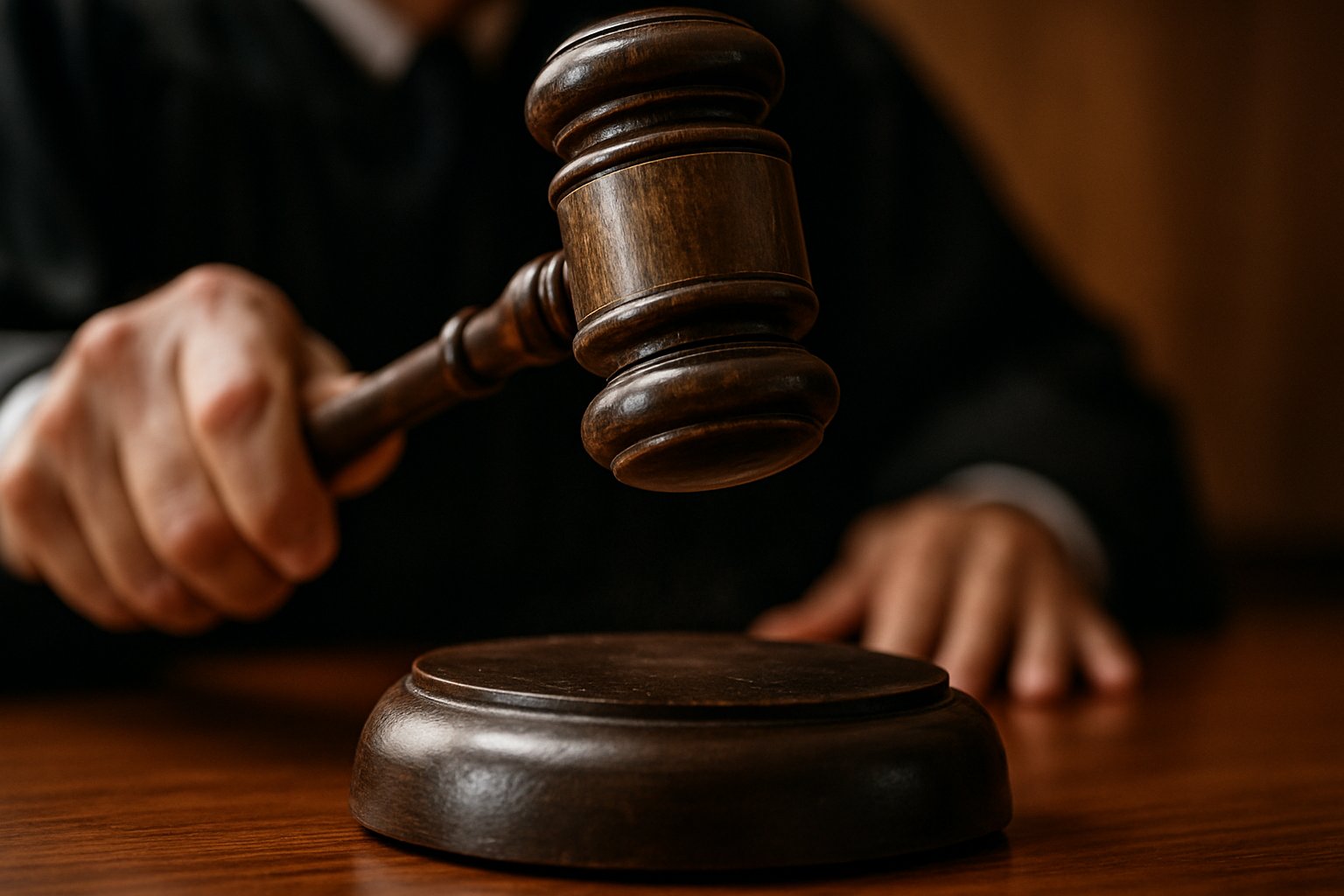 judge using gavel