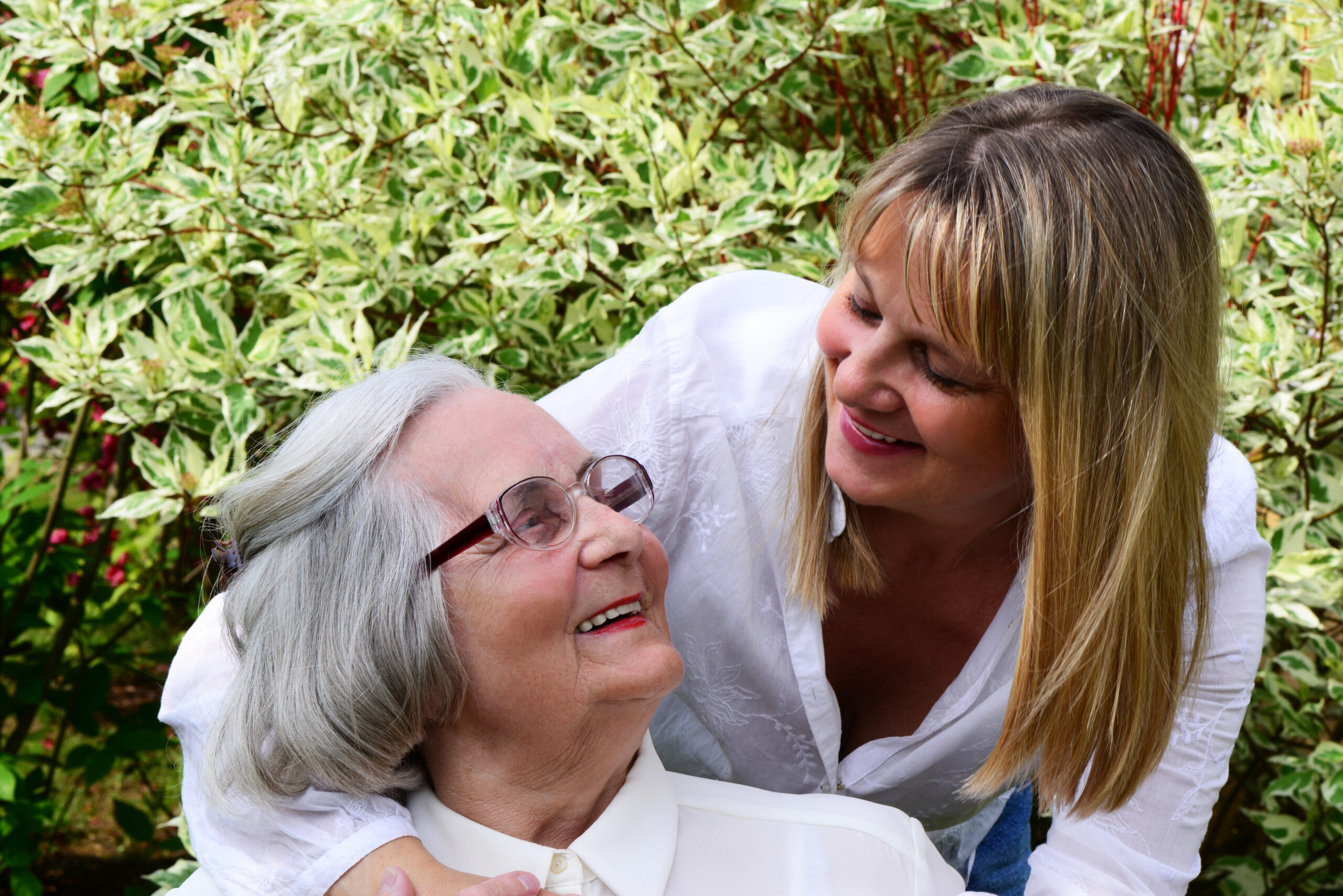 elder with conservator woman