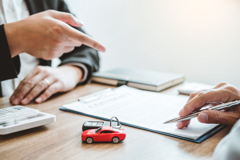 Sale agent deal to agreement successful car loan contract